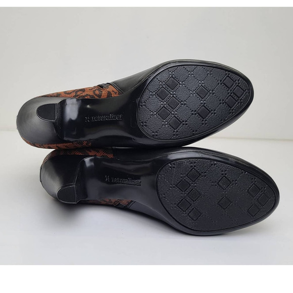 Naturalizer Lilly Leather Ankle Boots Black Cheetah MSRP $149 Women's 9M - Picture 4 of 8